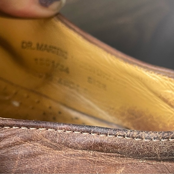 Vintage Dr Martens 1561 4 eye Oxford Crazy Horse Brown Made in England US Sz 8 main image 12